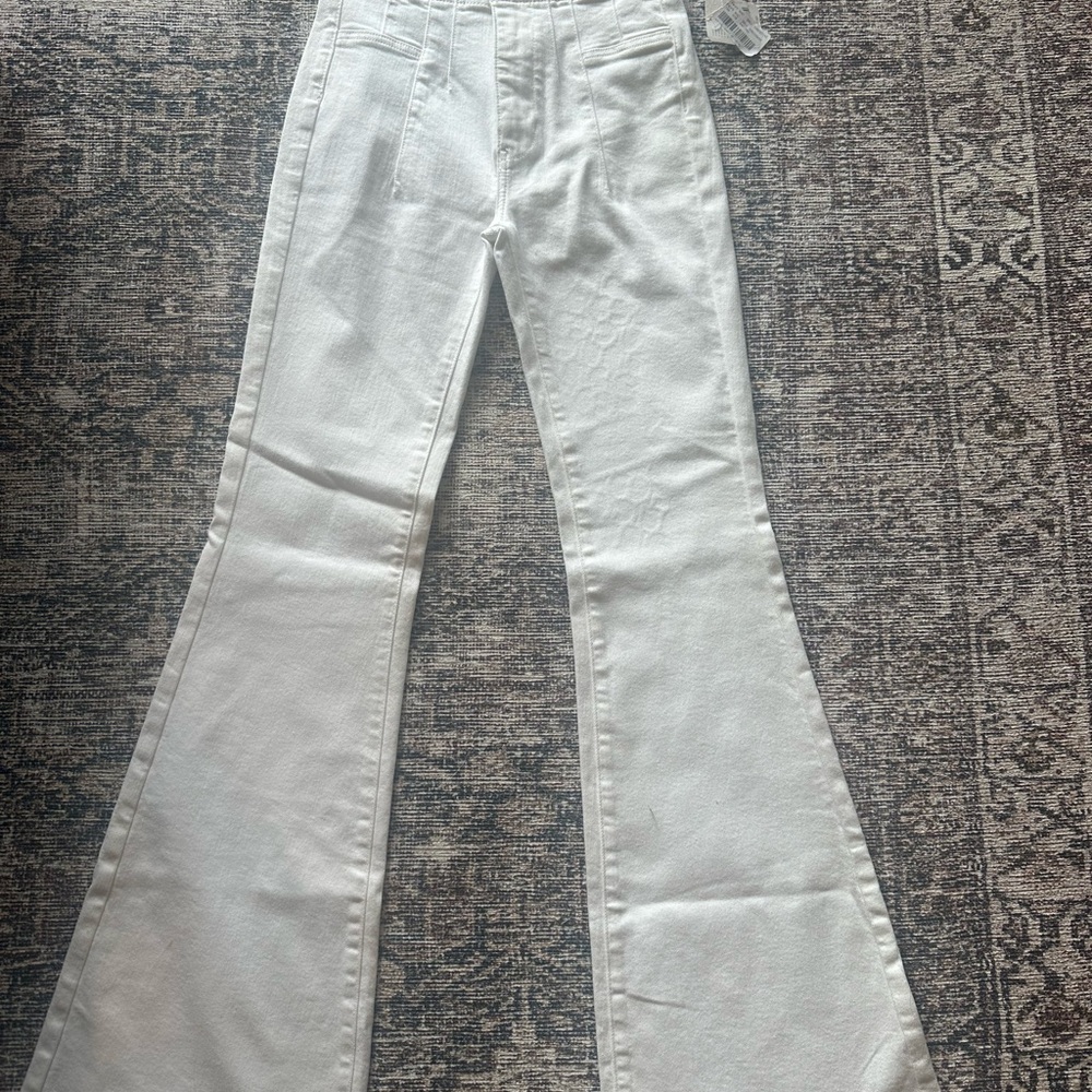 We The Free White Flare & Wide Leg Jeans